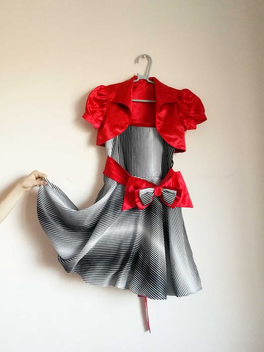 Нарядное платье с болеро для девочки 7-10 лет