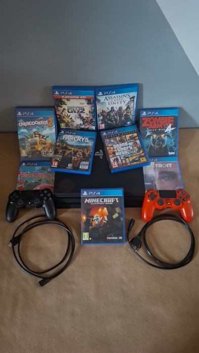 PS4 Pro 1Tb + 2 Controllere + 9 jocuri