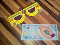 Ochelari si bancnota eclipsa Romania 1999