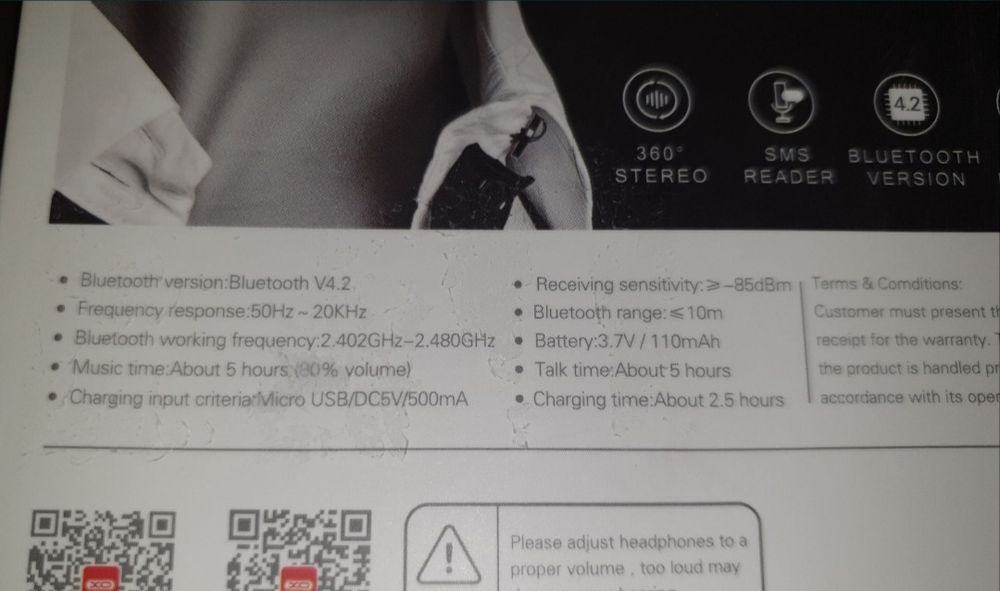 Handsfree casca bluetooth originala XO functii A2DP si MultiPoint
