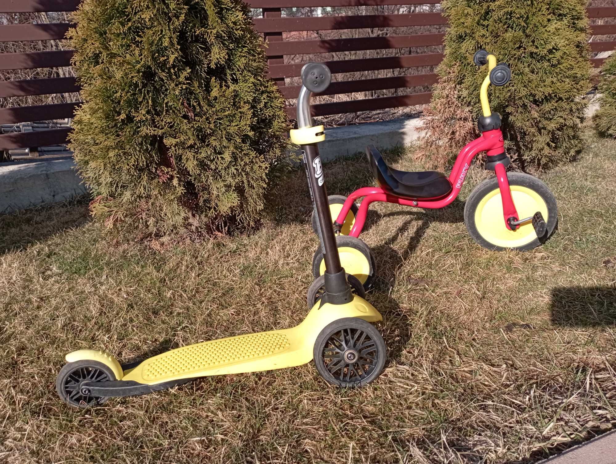 Tricicleta PUKY si trotineta Oxelo pentru copii