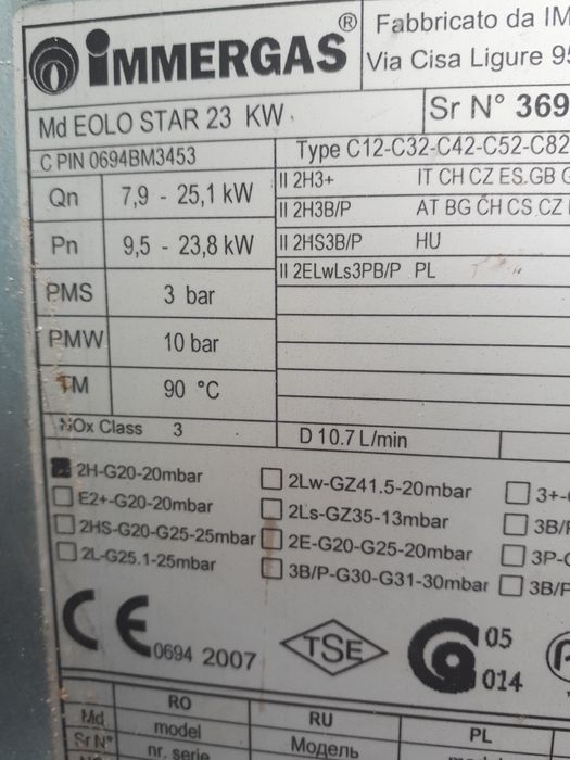 Centrala termica Immergas Eolo Star