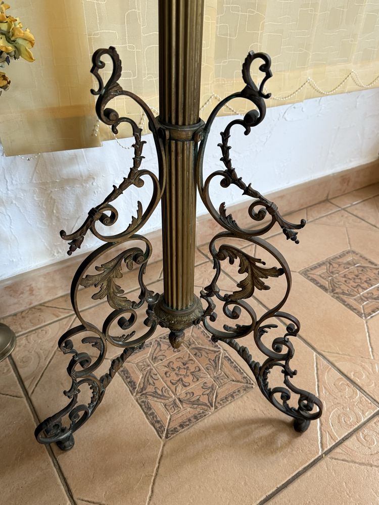 Lampa gaz petrol alama , bronz veche , vintage