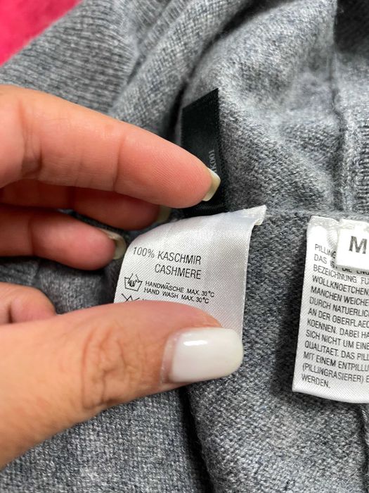 ESISTO размер M дамски кашмирен пуловер 100% КАШМИР сив