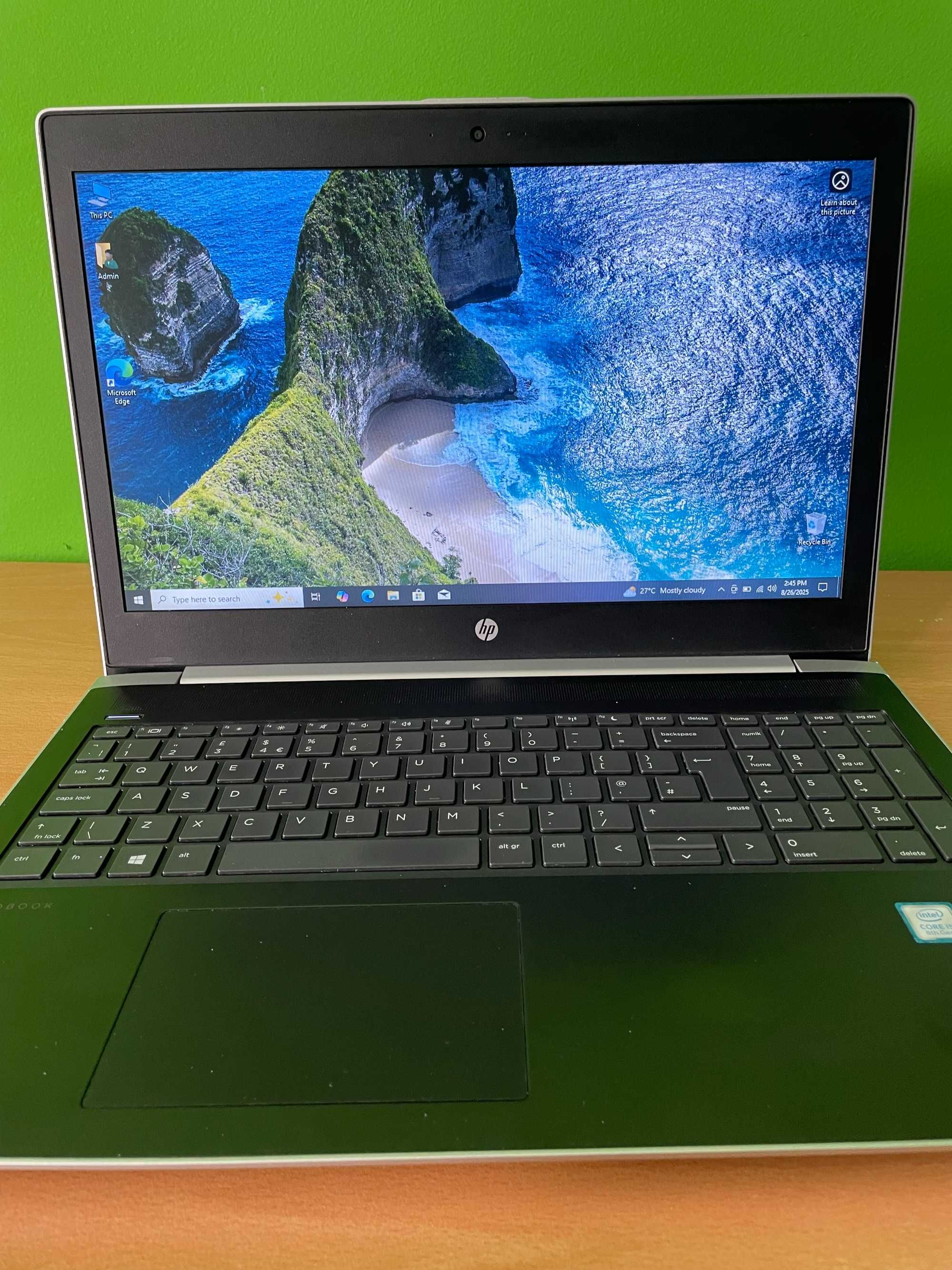HP ProBook G5 - 15.6'', i5-8250U, 8GB RAM, 256GB NVMe SSD PCle