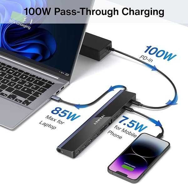 iVANKY Stație de andocare pentru laptop 12-în-1 USB C
