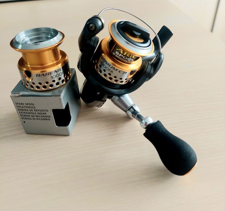 Mulineta ultralight Shimano Rarenium 1000FA, pastrav, biban
