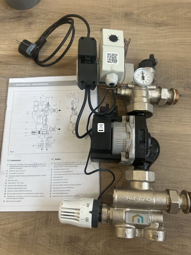 Grup pompare si amestec Purmo TempCo fix eco 3 cu pompa Grundfos