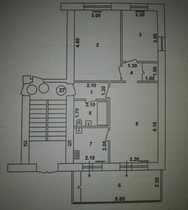 Срочно! 3/4/5 Около Рисового базара. Ул. Фитрата. 68м2. Балкон 2/6