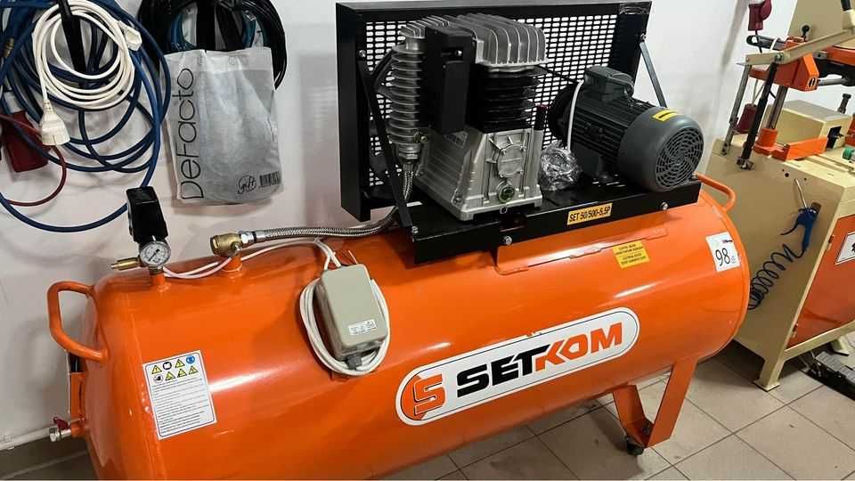 SETKOM SET 50/500-5,5P, Compresor aer cu cap Italian Fini 500L
