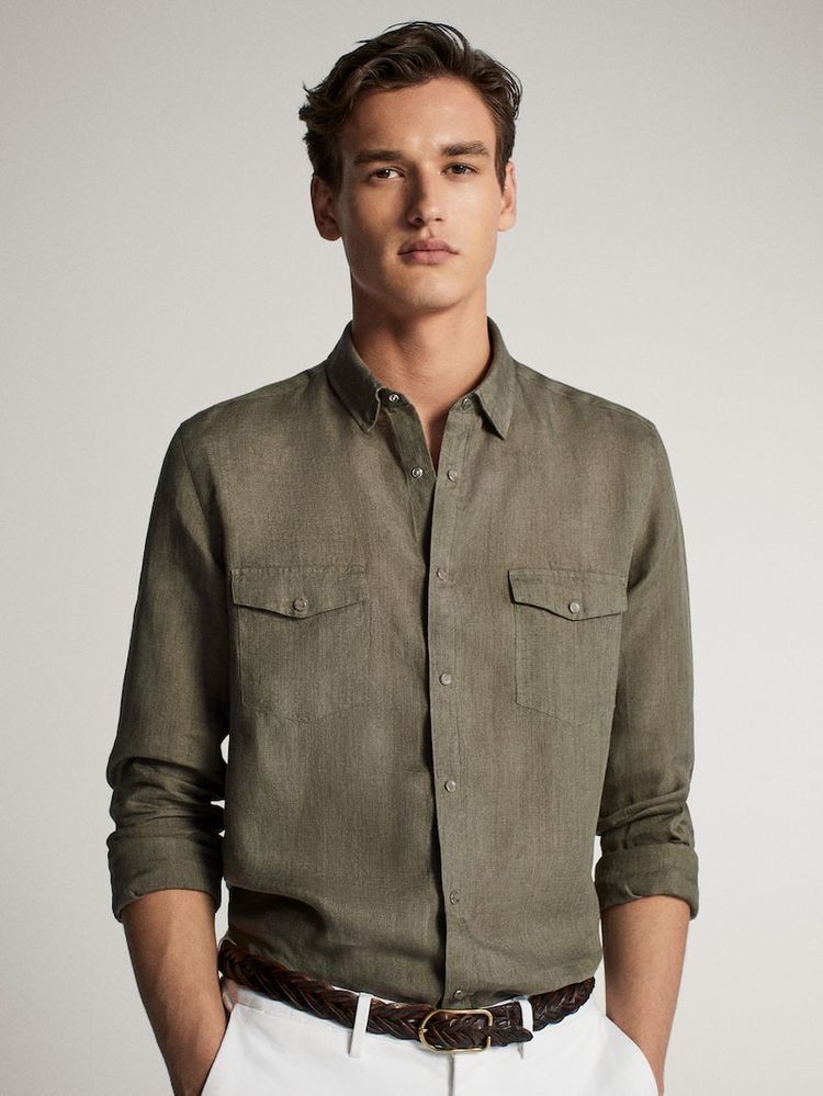 Camasa din in Massimo Dutti, barbateasca