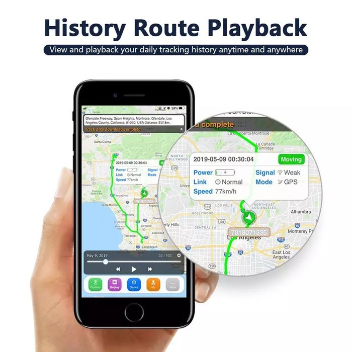 SinoTrack GPS 4G monitorizare in timp real, Aplicatie, Acumulator