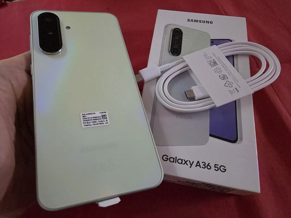 -Samsung A36-5G, Nou, 128Gb, 6Ram, 0 cicluri incarcare, nefolosit, Ver