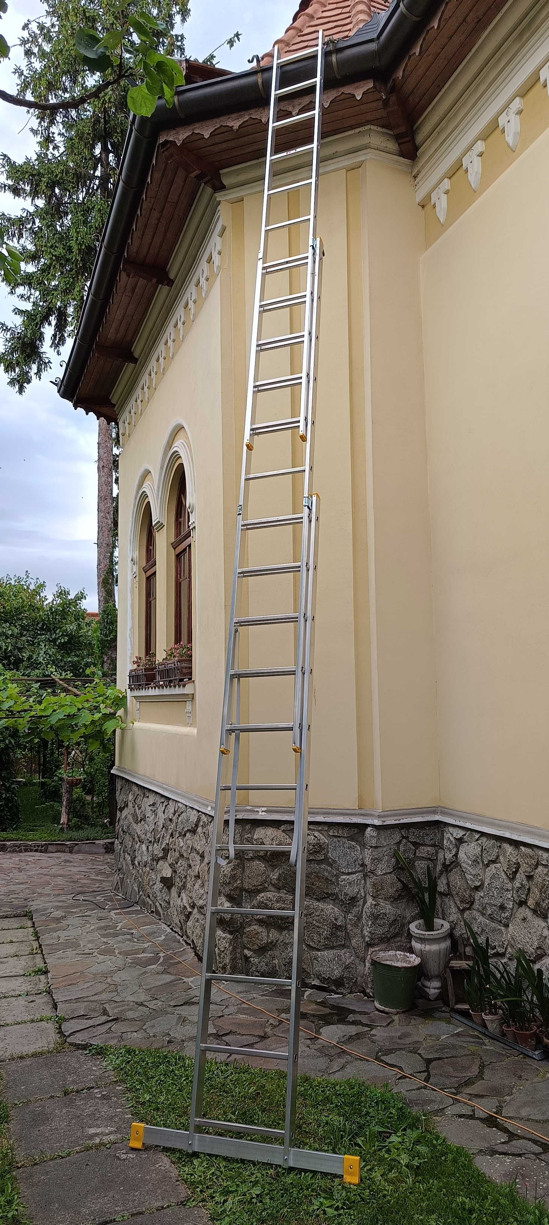 Scara aluminiu extensibila 3x11 trepte lungime tronson 3 m