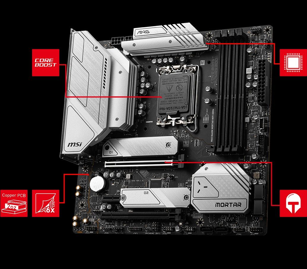 Системный блок i9 12900 ядер 16 + RX5700 8Гб + MSI MAG B660M Mortal Ma