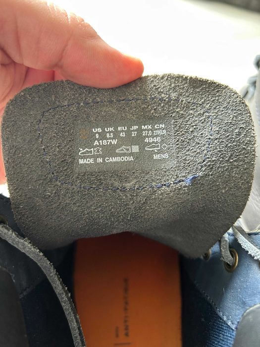 Bocanci Timberland din piele, Gri-albastrui, 43