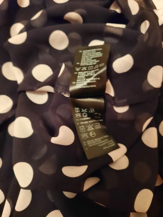 Bluza H&M neagra cu buline albe mărimea 44