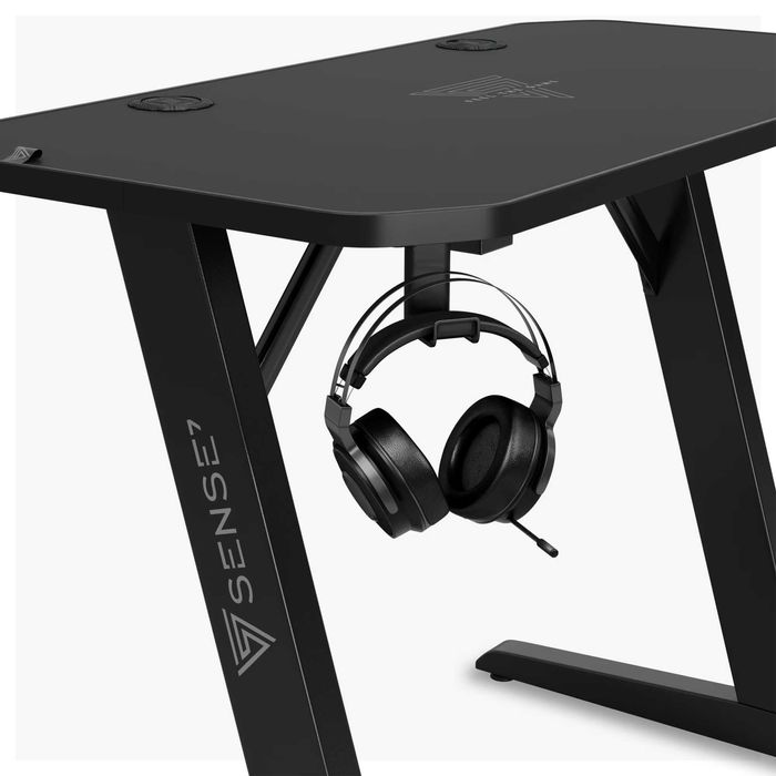 Гейминг бюро SENSE7 Nomad Classic, черен, 100x50cm