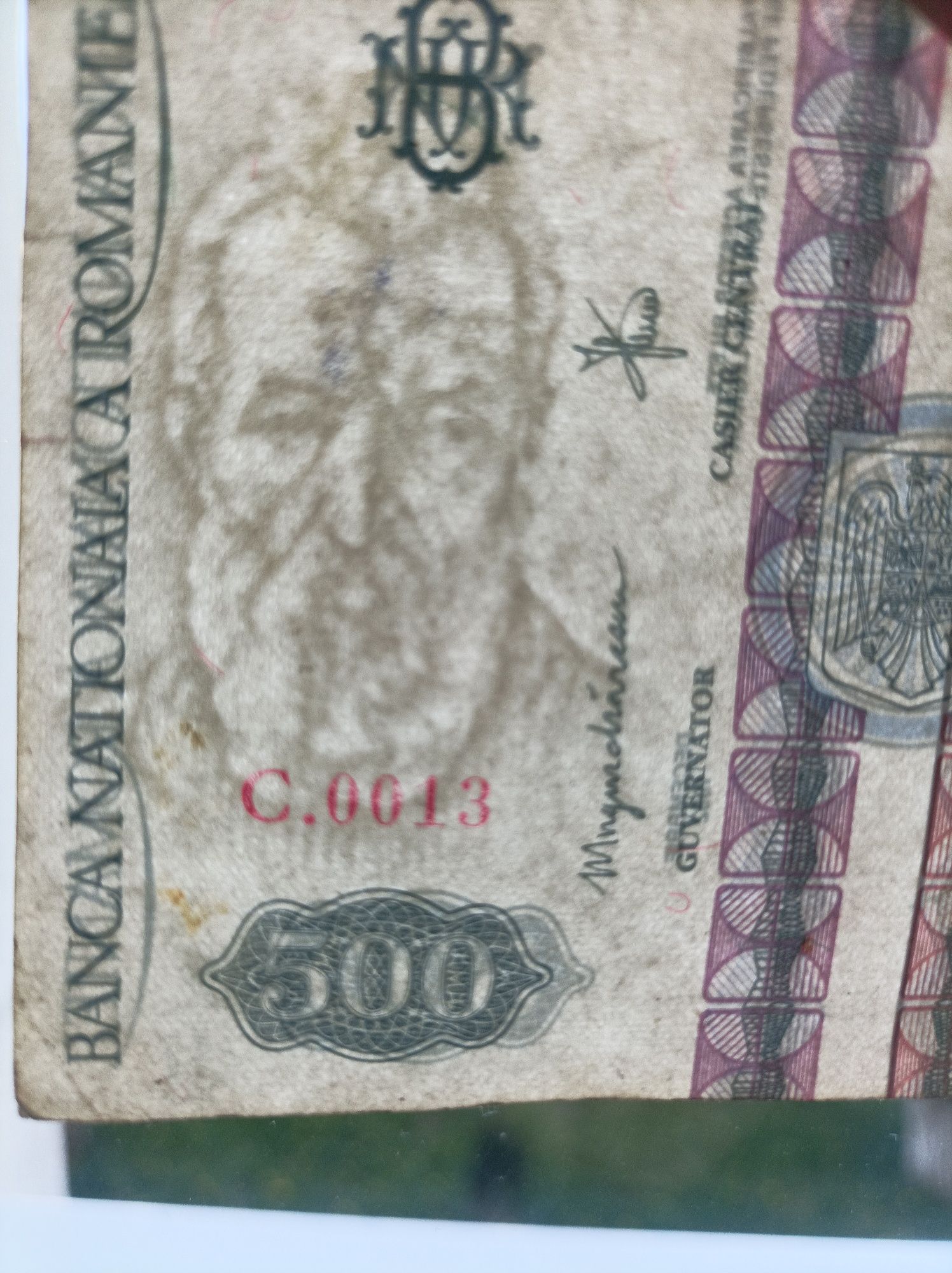 Bancnota 500 lei dec 1992 seria C.