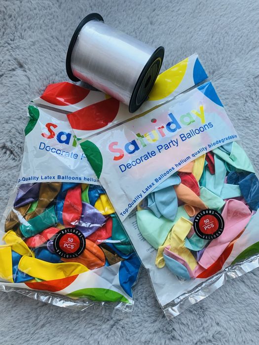 Butelie heliu Baloane heliu set complet baloane+rafie 50! Oferta