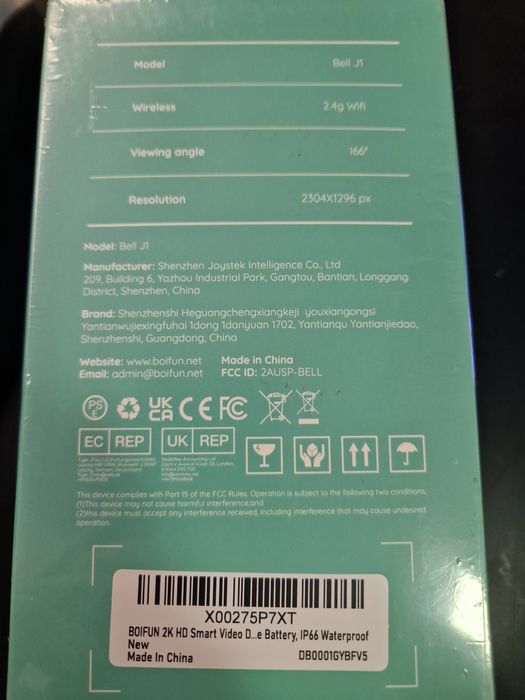 Videointerfon wireless Boifun Bell J1 Amanet Crangasi Lazar 53778