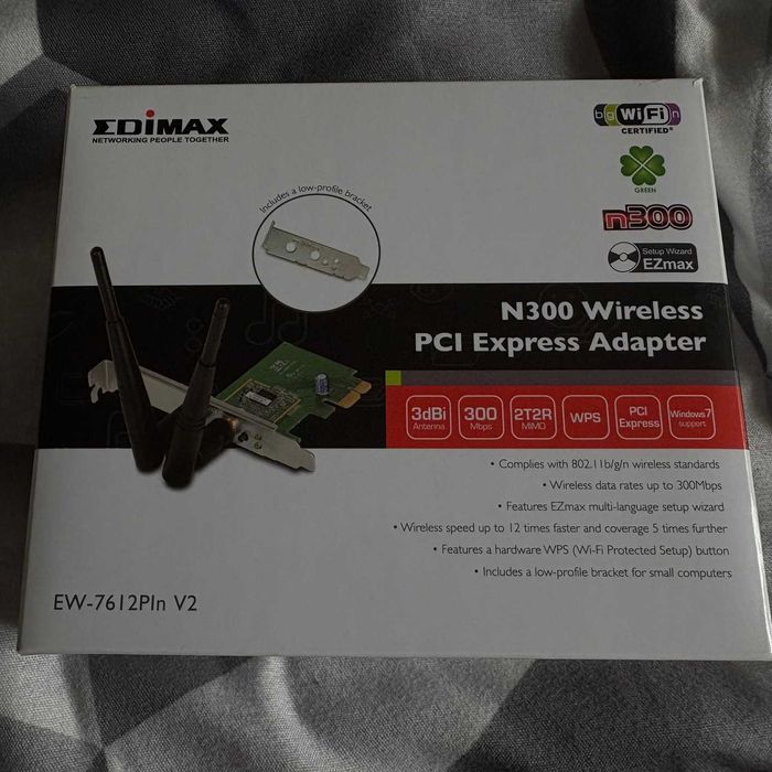 Placa de retea wireless Edimax EW-7612PIn V2, PCI-E