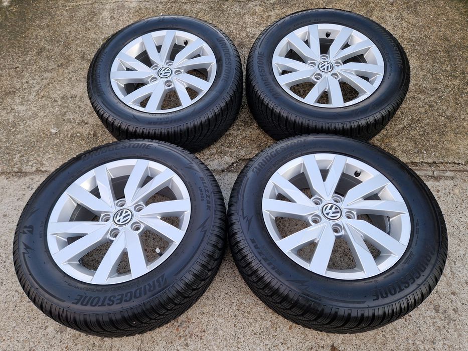 Jante 5x112 Vw Passat B8 anvelope iarna 215 60 16 Bridgestone