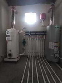 Отопление,монтаж системы вентиляции с притоком и оттоком.