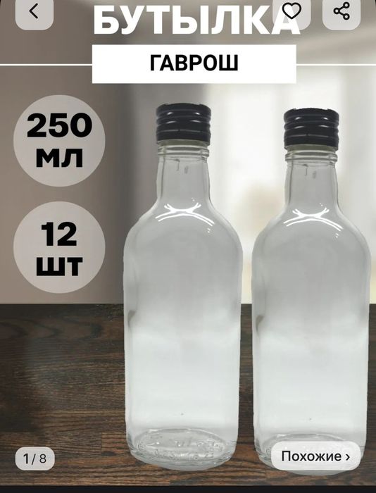 Стекло бутылки 250мл 0,25л