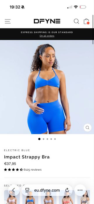 Dfyne Impact Strappy Bra