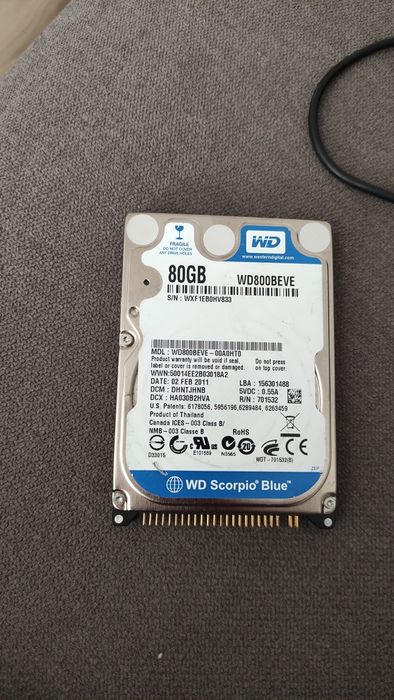 Hdd WD 80GB ata/ide