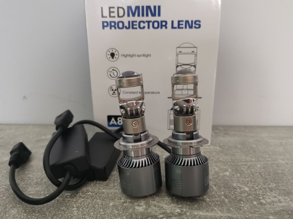 LED автомобилни крушки за основни фарове с лупи