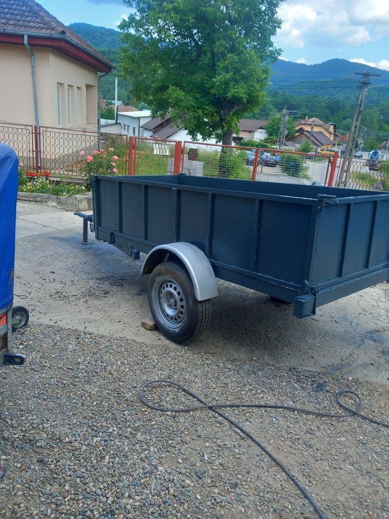 Remorca cu sistem frânare lnot nou cauciucuri ceuri ptr tonaj noi
