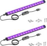НОВA! UV LED лампа 10W, черна светлина, декорации, 2 бр/к-кт