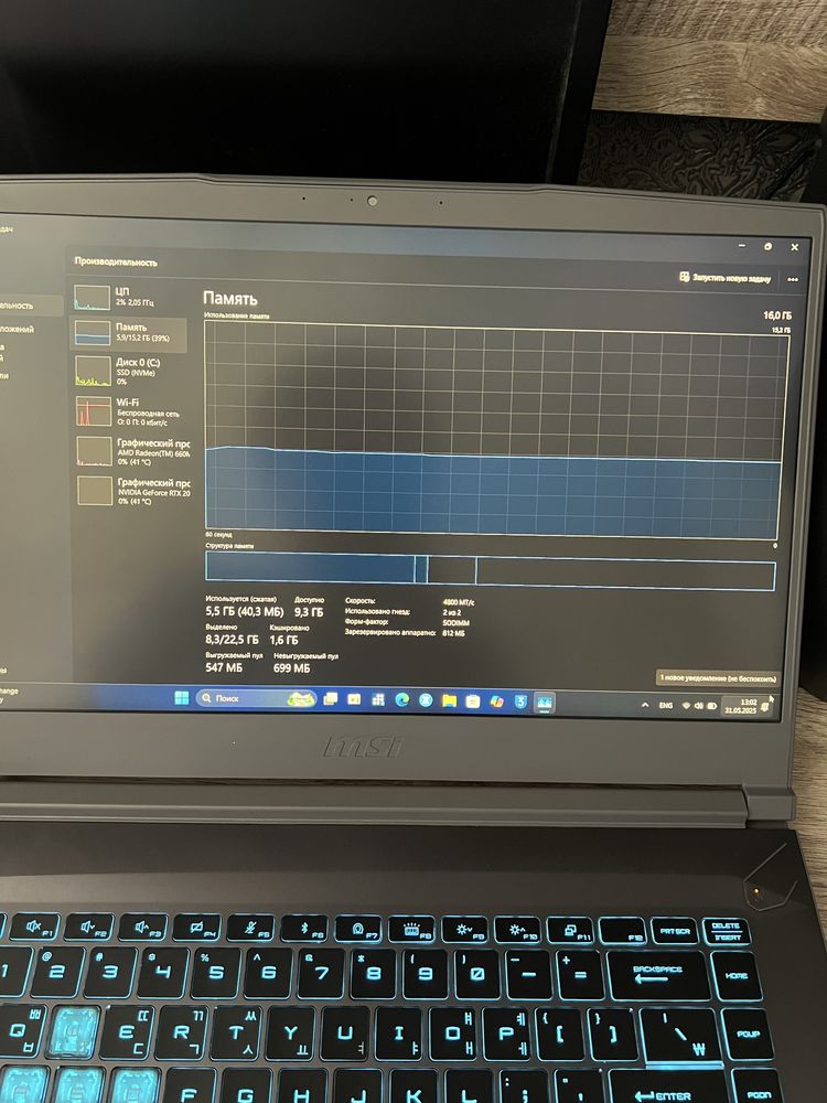 MSI thin A15 B7UCX sotiladi