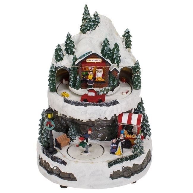 Музикална коледна сцена със светлина и движение