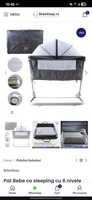 Vând pătuț co-sleeping