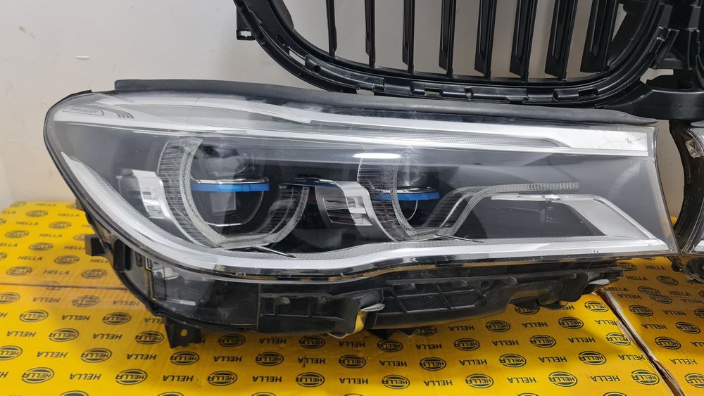 Grila masca clapete active bara far faruri full led laser BMW 7 g11 12