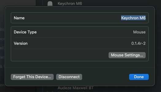 Mouse wireless ergonomic Keychron M6, 2.4GHz/Bluetooth, 26K DPI