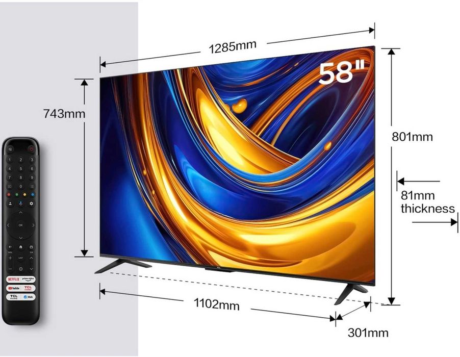 TV 4K TCL LED 58P655, 146 cm/58 inch televizor UHD nou 4 ani garanție