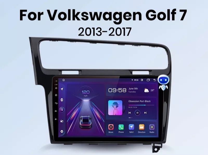 Мултимедия Android vw Golf 7 Навигация 10.1 инча андроид голф 7 камера