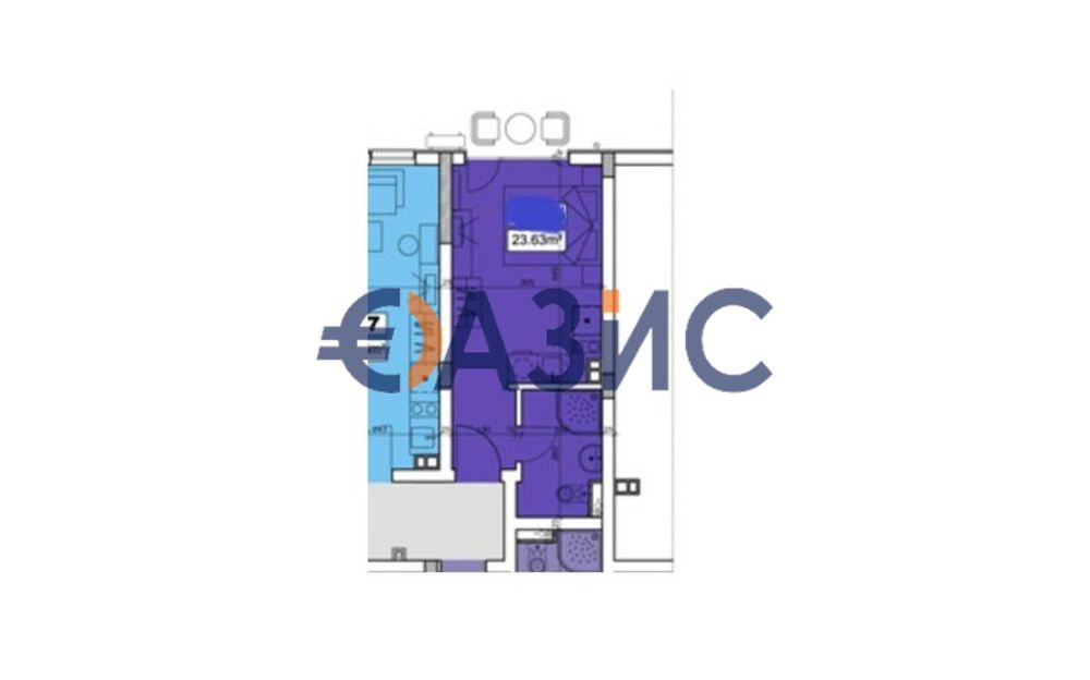 Продава се Едностаен апартамент в к.к. Слънчев бряг - 35 кв.м за 1400 €/кв.м - Снимка #12