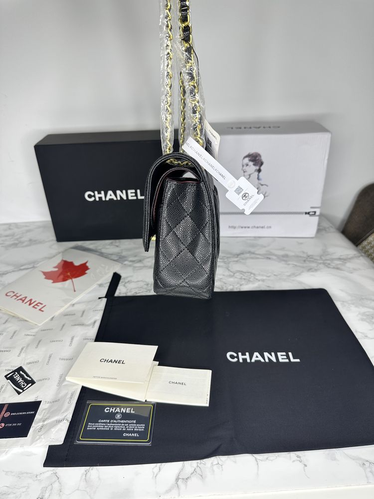 Geanta lux CHANEL piele naturala 100% cutie si saculet cadou