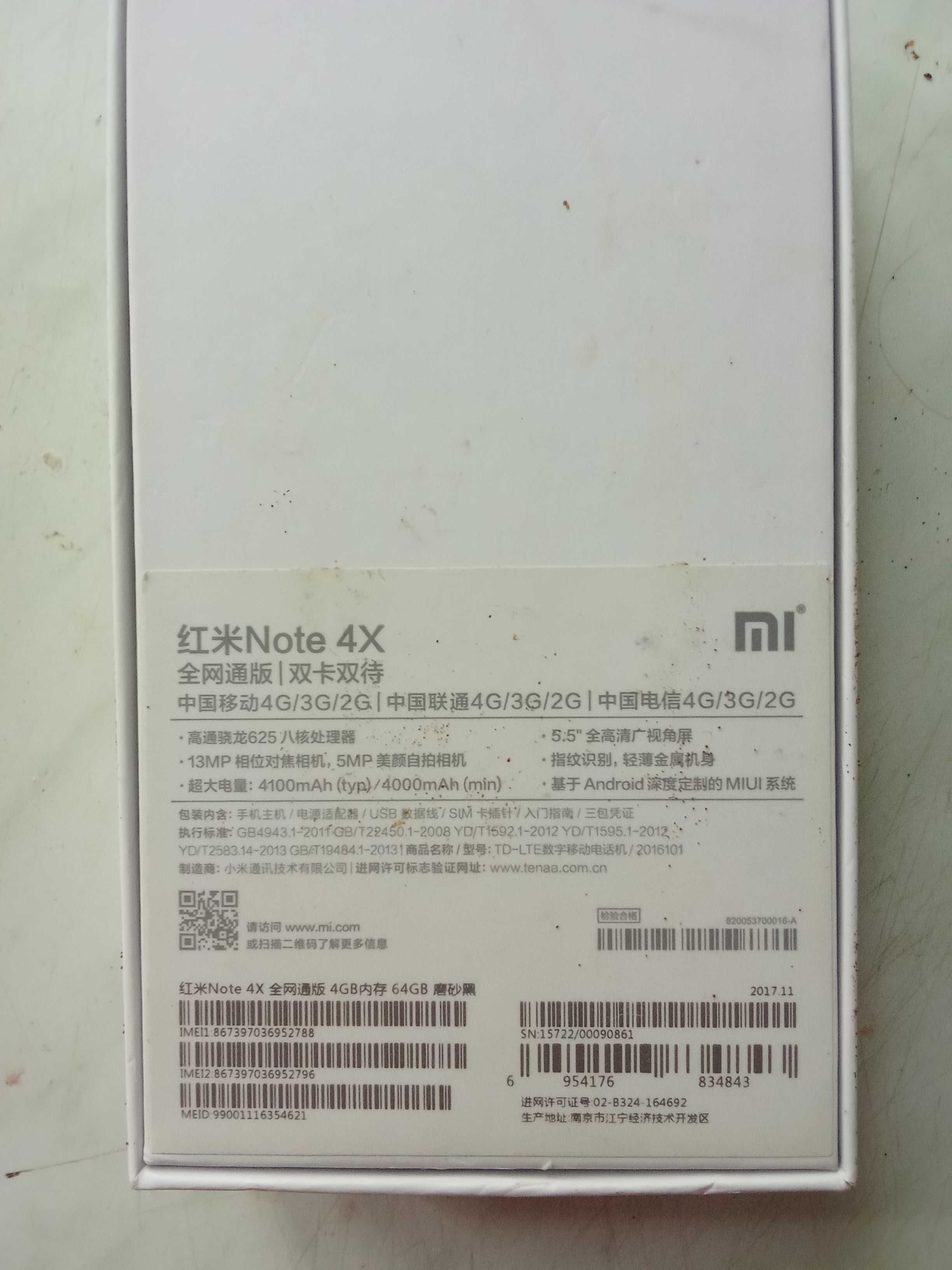 Xiaomi  note redmi *4