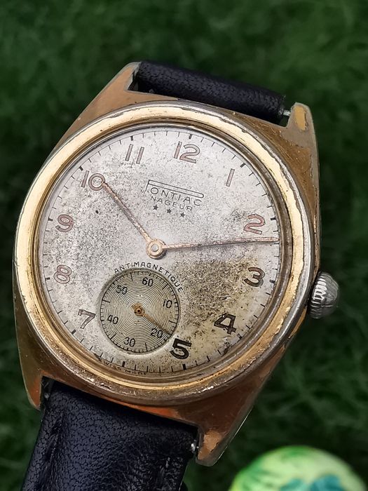 Ceas Pontiac Nageur -Întoarcere manuala -32 mm -Funcționează excelent