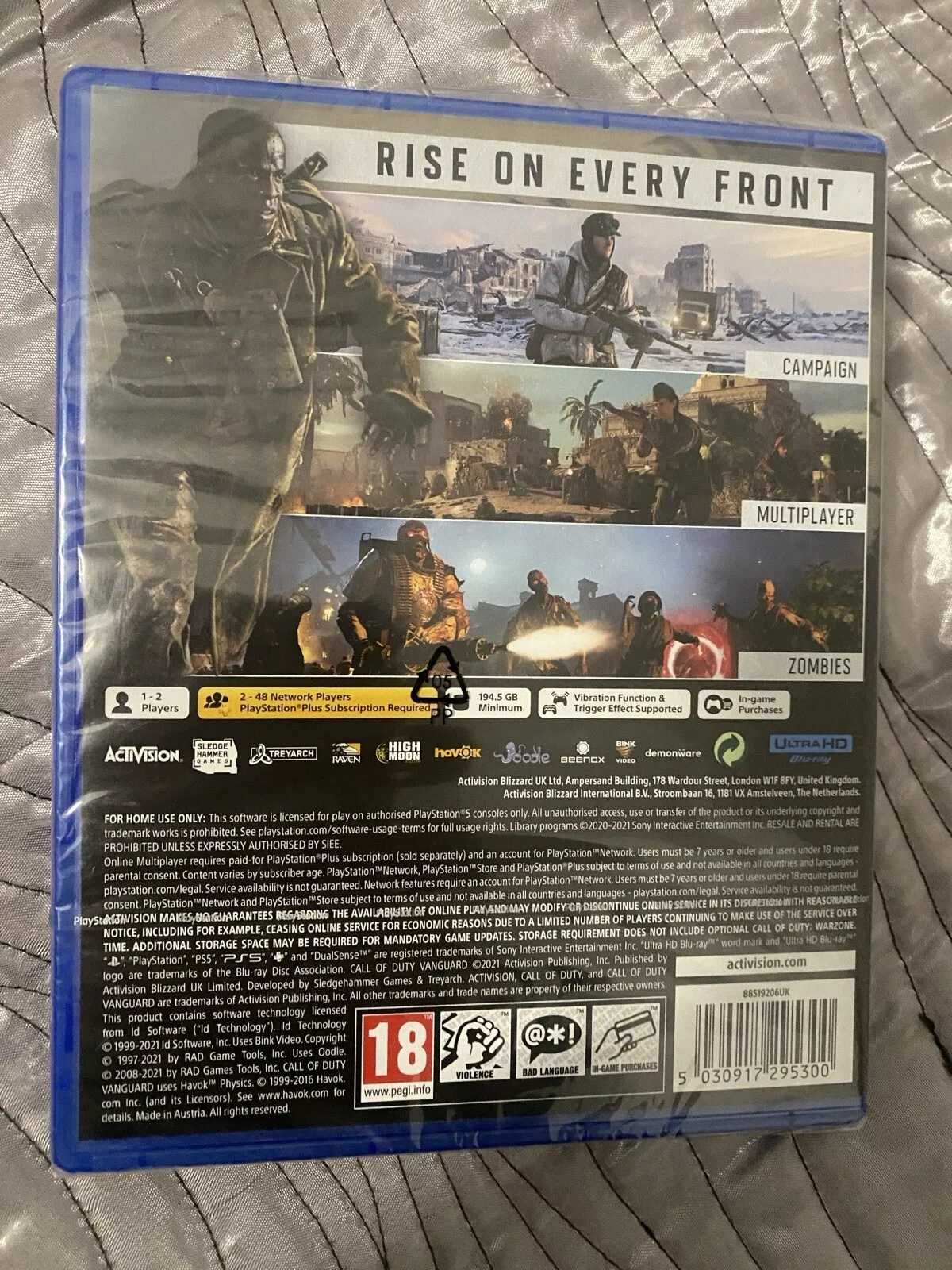 чисто нова Call of Duty Vanguard за PS5, неразопакована