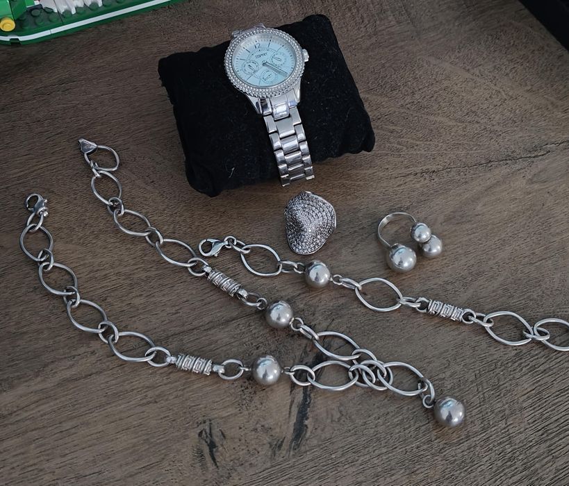 Vând set argint Morellato, ceas+ inel separat