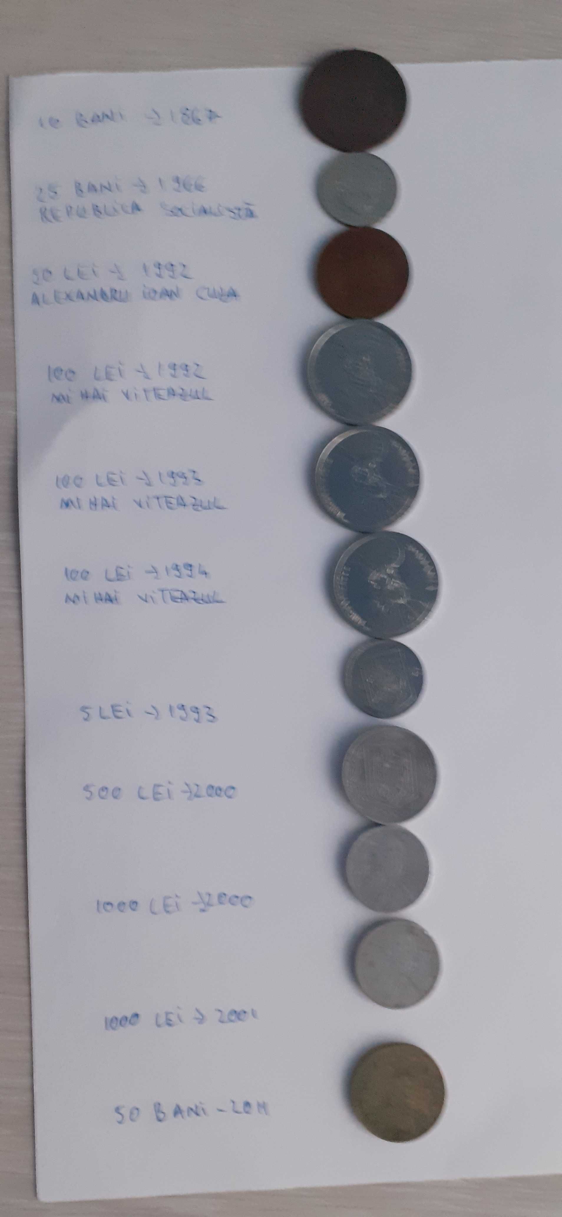 Monede romanesti de colectie anii 1867-2001, pret 1500 lei