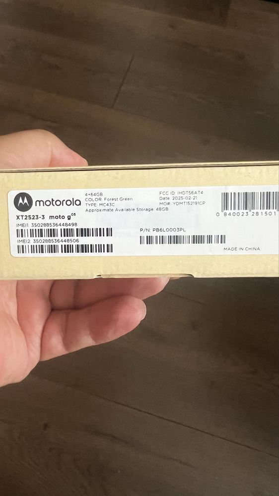Motorola XT2523 3 Moto G05 RAM4G Dual Sim 4GB Forest Green