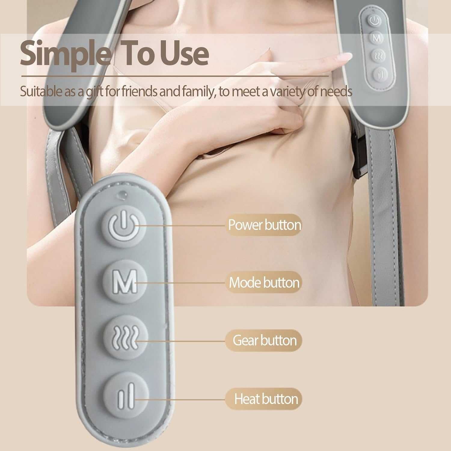 generic Масажор за врата и гърба с топлина – 5D Шиацу
